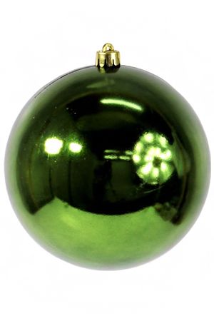 Пластиковый шар глянцевый, цвет: зеленый, 140 мм, Winter Deco