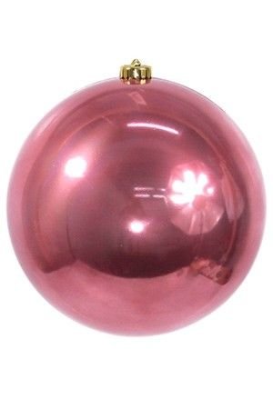 Пластиковый шар глянцевый, цвет: розовый шёлк, 140 мм, Kaemingk