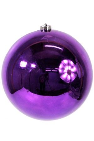 Пластиковый шар глянцевый, цвет: фиолетовый, 200 мм, Kaemingk