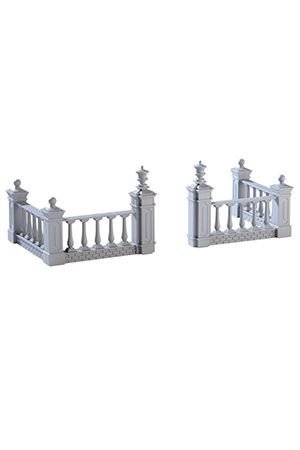 Изящная ограда для дворика, белая, 7х10 см, LEMAX