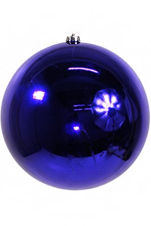 Пластиковый шар глянцевый, цвет: синий, 150 мм, Winter Decoration