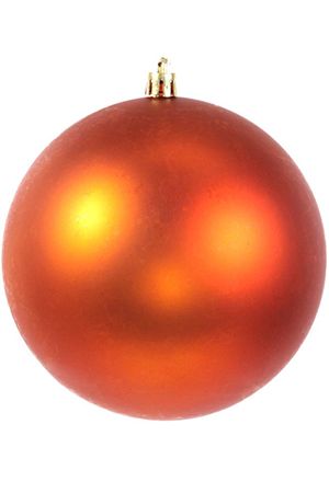 Пластиковый шар матовый, цвет: оранжевый, 150 мм, Winter Decoration