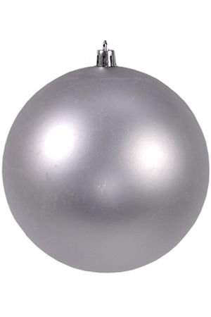 Пластиковый шар матовый, цвет: серебряный, 150 мм, Winter Deco