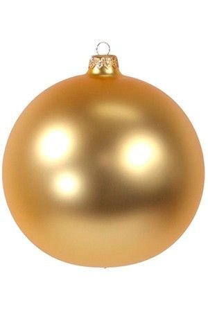 Елочный шар ROYAL CLASSIC стеклянный, матовый, цвет: золотой, 150 мм, Kaemingk