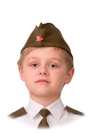 Детская военная ПИЛОТКА Советской Армии, 48 см, Бока