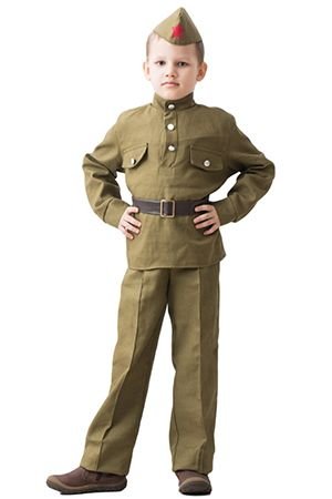 Детская военная форма СОЛДАТ (с брюками), на рост 122-134 см, 5-7 лет, Бока