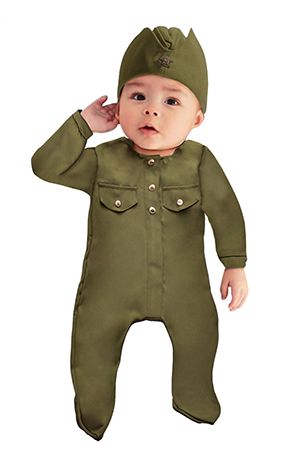 Детская военная форма СОЛДАТ МАЛЫШОК, на рост 75 см, 6-9 месяцев, Бока
