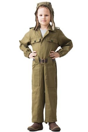 Детский военный костюм ТАНКИСТ, 140-152 см, 8-10 лет, Бока