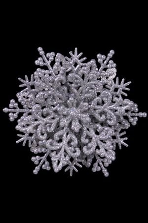 Снежинка КЛАССИКА объемная (3D), глиттер, серебряная, 12 см, Морозко