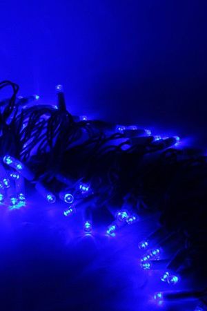 Электрогирлянда НИТЬ, 120 синих LED огней, 12+1.5 м, белый провод резина+PVC, коннектор, уличная, SNOWHOUSE