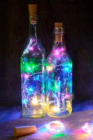 Гирлянда-пробка для бутылки РОСА, 30 разноцветных микро LED-огней, таймер, батарейки, Koopman International