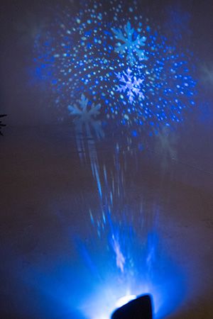 Декоративный светильник ВОЛШЕБНЫЕ СНЕЖИНКИ, бело-синий цвет, 31 см, уличный, Edelman