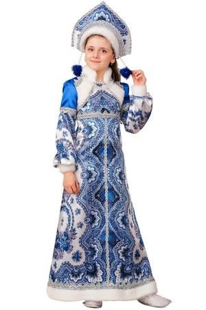 Карнавальный костюм снегурочки Варвара, рост 146 см, Батик