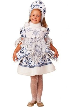 Карнавальный костюм снегурочки Внучка, рост 116 см, Батик