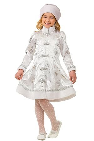 Карнавальный костюм Снегурочка, сатиновая, рост 134 см, Батик