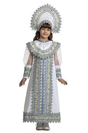 Карнавальный костюм снегурочки Сударыня, рост 122 см, Батик