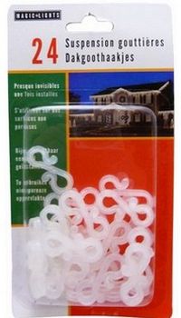 Набор пластиковых крючков для крепления электрогирлянд и декора, 24 шт., Peha Magic
