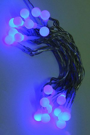 Электрогирлянда ЦВЕТНЫЕ ШАРИКИ, 20 синих LED-огней, 190 см, прозрачный провод, батарейки, Koopman International