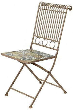 Садовый стул ТУЛУЗА, металл, мозаика, 45x38x90 см, Kaemingk