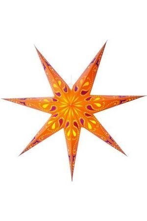 Подвесная звезда плафон СИРИ (оранжевая), 70 см, белый кабель, цоколь Е14, STAR trading