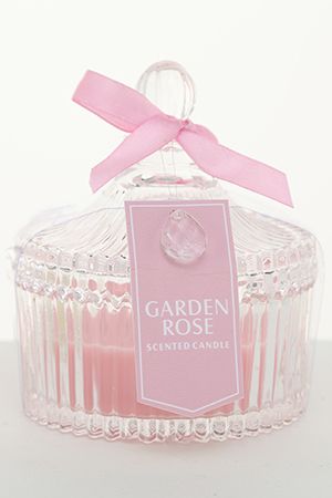 Свеча ароматическая ШКАТУЛОЧКА ТИННИ, в стекле, розовая, роза, 10х9 см, Boltze