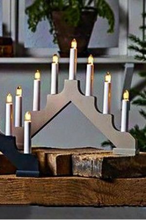Светильник-горка рождественская ADA (бежевый) на 7 свечей, 37х30 см, STAR trading