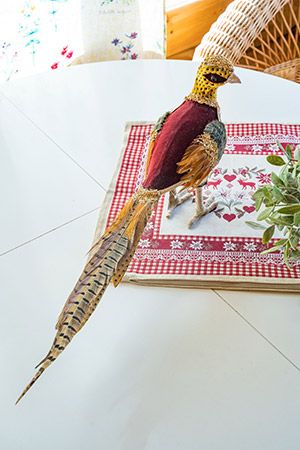 Украшение НАРЯДНЫЙ ФАЗАН, текстиль, перо, 11x61x25 см, Kaemingk