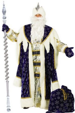 Костюм Деда Мороза Королевский синий, размер 54-56, Батик
