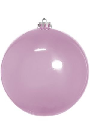 Пластиковый шар глянцевый, цвет: розовый, 150 мм, Winter Decoration