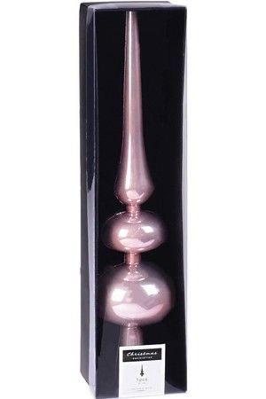 Ёлочная верхушка ИЗЯЩНЫЙ СТИЛЬ, пластик, нежно-розовая глянцевая, 30 см, Koopman International