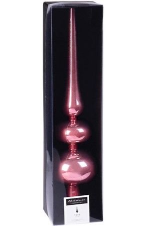 Ёлочная верхушка ИЗЯЩНЫЙ СТИЛЬ, пластик, розовая глянцевая, 30 см, Koopman International