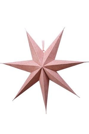 Подвесная звезда плафон SOFT MAGIC, хлопковая бумага, нежно-розовая, 60 см, патрон Е14, Kaemingk