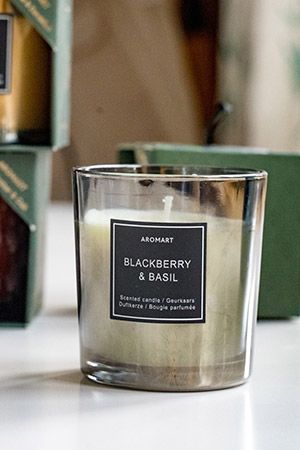 Свеча ароматическая STAY WILD - базилик в стеклянном стакане, 8 см, Koopman International