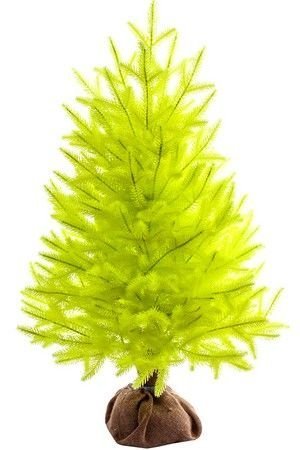 Настольная желтая елка в мешочке Сапфир 80 см, ЛИТАЯ 100%, ЦАРЬ ЕЛКА, EverChristmas