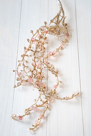 Декоративная ветка ИВА ИСКРИСТАЯ, акрил, глиттер, розовая, 68 см, Kaemingk