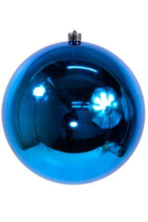 Пластиковый шар глянцевый, цвет: королевский синий, 140 мм, Kaemingk