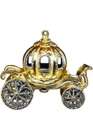Ёлочное украшение КАРЕТА-ТЫКВА, акрил, золото с серебром, 10 см, Forest Market