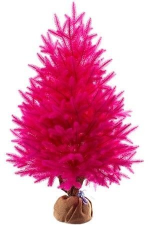 Настольная розовая елка в мешочке Сапфир 80 см, ЛИТАЯ 100%, ЦАРЬ ЕЛКА