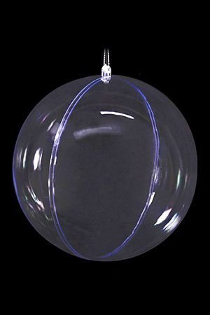 Прозрачный шар раскрывающийся, пластик, 90 мм, Due Esse Christmas