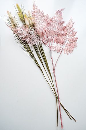 Декоративная ветка НЕЖНЫЙ ПАПОРОТНИК, розовый, 80 см, EDG