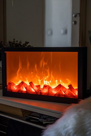Светодиодный камин КАМЕЛЁК ЛЕКОНЬЕ с эффектом живого огня, 41х25х10 см, Koopman International