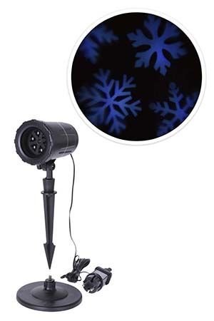 Светодиодный проектор КРУЖЕНИЕ СНЕЖИНОК, холодный белый свет, для дома и улицы, Koopman International