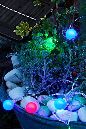 Садовая гирлянда FAYRI CHERRY, солнечная батарея, 20 разноцветных LED-огней, 4.75+2 м, прозрачный провод, STAR trading