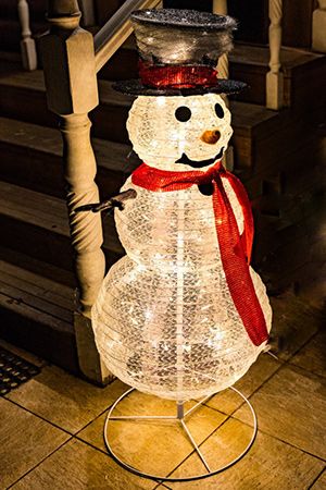 Светящаяся фигура СНЕГОВИЧОК - МИСТЕР ПРАЗДНИК, 120 тёплых белых LED-огней, 120 см, уличный, Peha Magic