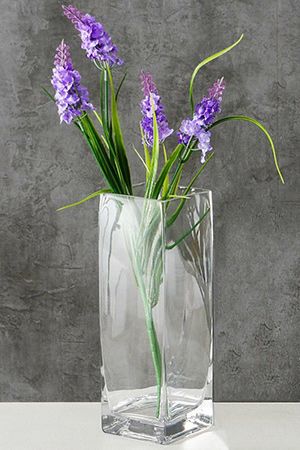 Стеклянная ваза ПАТРОНИ, прозрачная, 25 см, Boltze