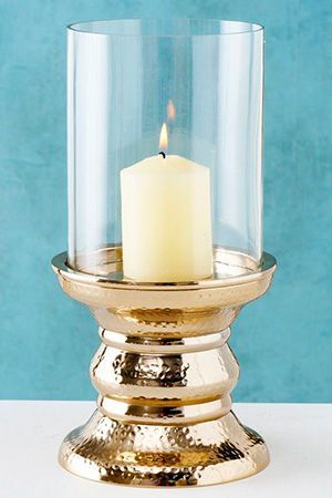 Подсвечник для одной свечи ДЖЭЙРОМИ, металлический со стеклянным стаканом, 29 см, Boltze