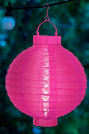 Подвесной садовый светильник Solar FESTIVAL на солнечной батарее, "бумажный", розовый, белый LED-огонь, 20х22 см, STAR trading
