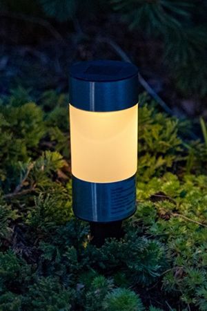 Садовый светильник Solar COMFORT LIGHT на солнечной батарее, тёплый белый  LED-огонь, 14 см, Kaemingk (Lumineo)