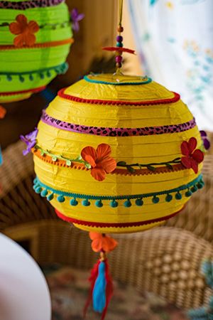 Бумажный шар для декора SUMMER JOY, подвесной, жёлтый, 30х50 см, Kaemingk
