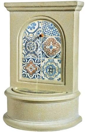 Декоративный садовый фонтан с мозаикой ТУЛЛИЯ, искусственный камень, 54х36 см, Kaemingk (Lumineo)